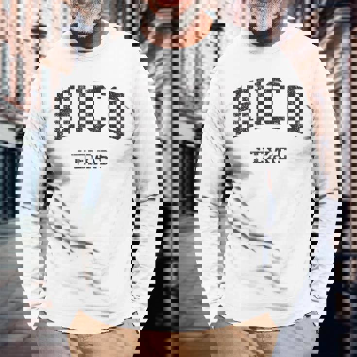 Hico Texas Tx Sportifintage T-shirt à manches longues Cadeaux pour les vieillards