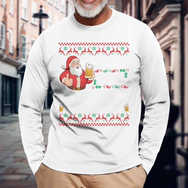 Hoho Hol Mir Mal Ein Bier- Christmas Long-Sleeved Langarmshirts Geschenke für alte Männer