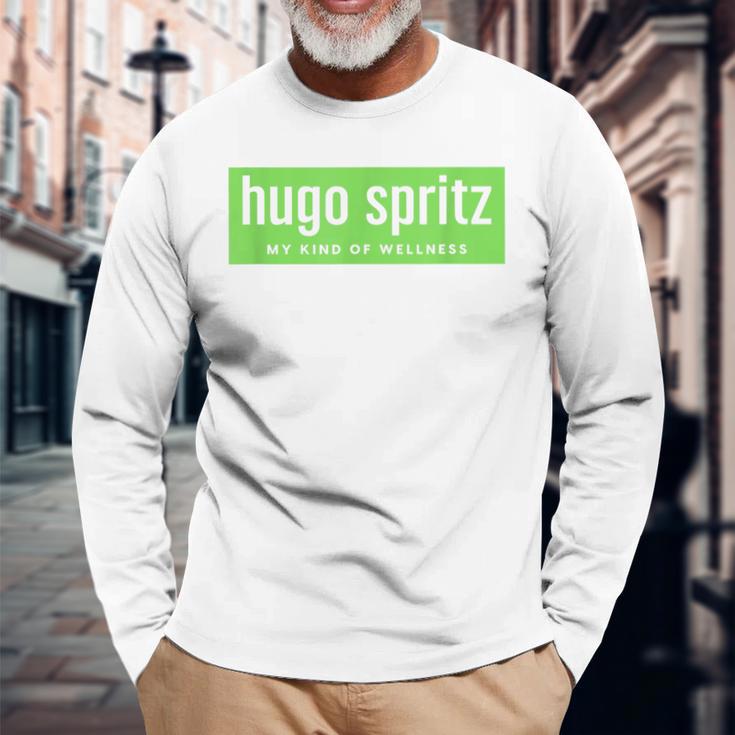 Hugo & Spritz My Kind Of Wellness Summer Cocktail Sparkling Team Langarmshirts Geschenke für alte Männer