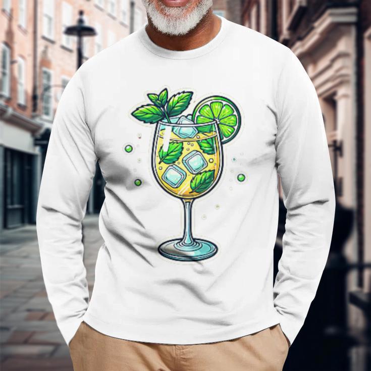 Hugo Spritz Holunder Sommer Sekt Prosecco Team Cocktail Langarmshirts Geschenke für alte Männer