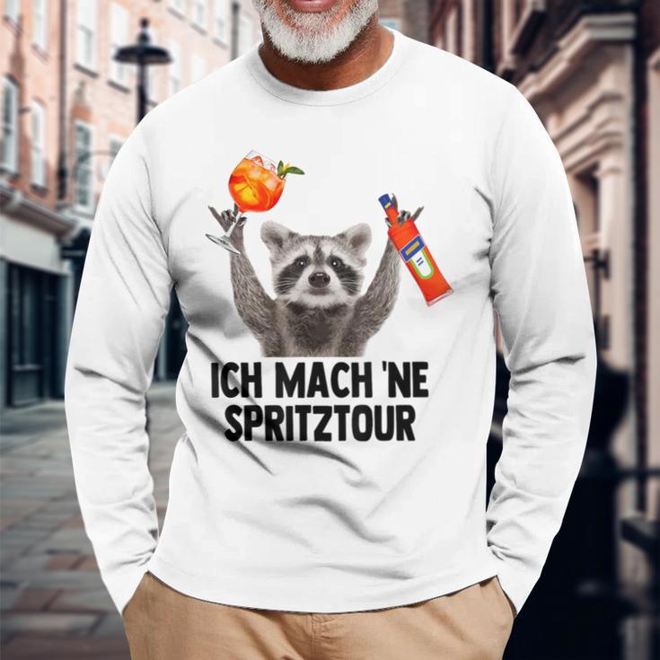 Ich Mach Ne Spritztour X Waschbär Meme Racoon X Pedro Spritz Langarmshirts Geschenke für alte Männer