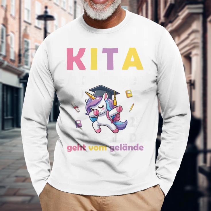 Kinder Kita Abgänger 2025 Schulkind Einschulung Schule Bye Bye Kiga Langarmshirts Geschenke für alte Männer