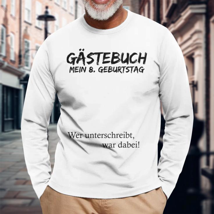 Kinder Mein 8 Geburtstag Und Das Gästebuch Langarmshirts Geschenke für alte Männer