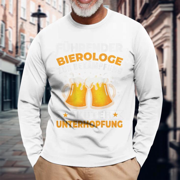 Leader Bierologist For Fighting Acute Underhoping Langarmshirts Geschenke für alte Männer