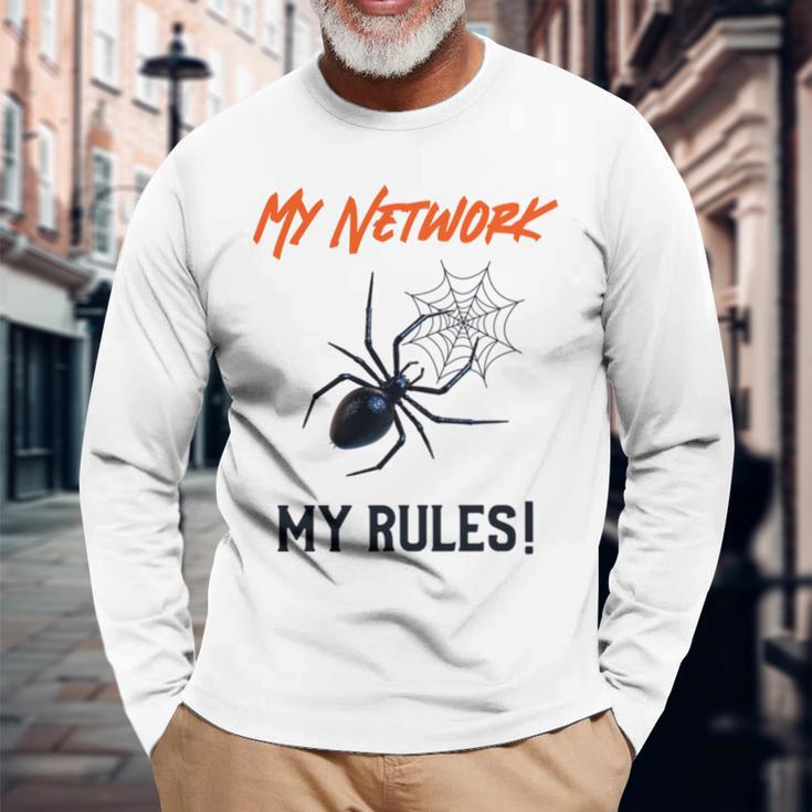 My Network My Rules Lustiges It Cyber Security Langarmshirts Geschenke für alte Männer