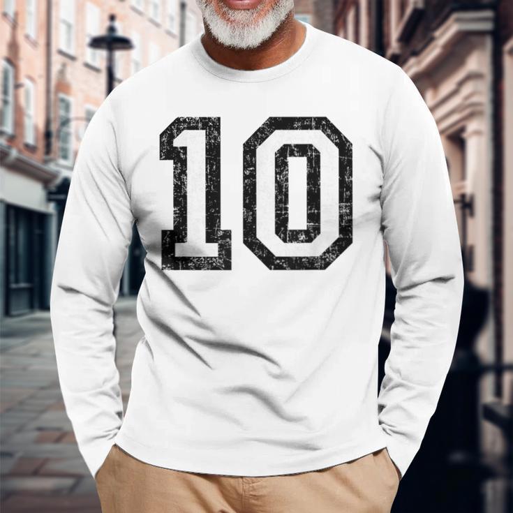 Number 10Intage Langarmshirts Geschenke für alte Männer