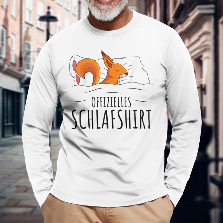 Official Sleep Squirrel Pyjamas Sleep Langarmshirts Geschenke für alte Männer