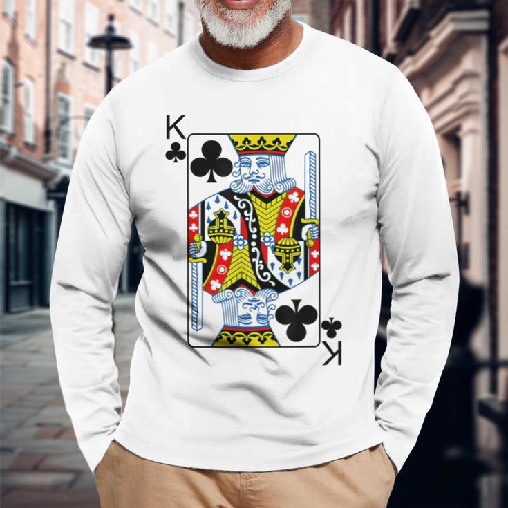 Playing Card King Of Clubs I Cross King S Langarmshirts Geschenke für alte Männer