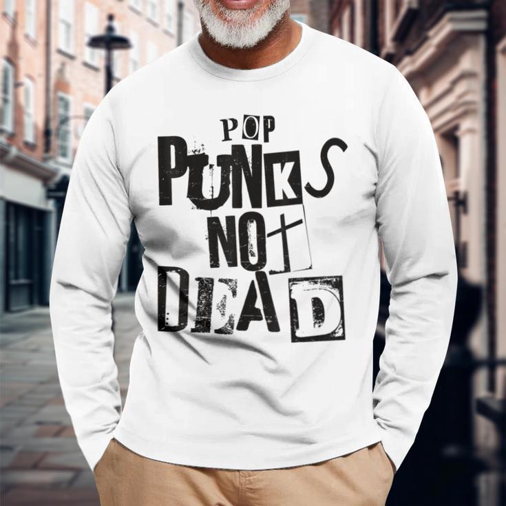 Pop Punks Not Dead -Intage Grunge Pop Punk Is Not Dead Langarmshirts Geschenke für alte Männer