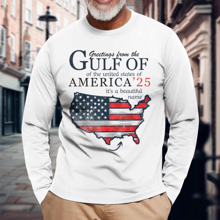 Retro Gulf Of Usa America Gulf Of Mexico July 4Th Long Sleeve T-Shirt Gifts for Old Men Retro Gulf Of Usa America Gulf Of Mexico July 4Th Long Sleeve T-Shirt Gifts for Old Men
