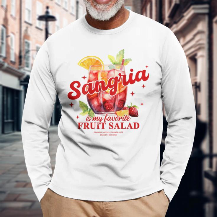 Sangria Is My Favorite Fruit Salad Party Langarmshirts Geschenke für alte Männer