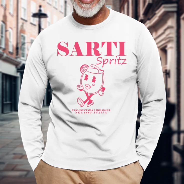 Sarti Spritz Cocktail Back Print Italiano Originale Langarmshirts Geschenke für alte Männer