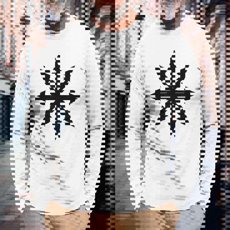 Symbole De L'étoile Du Chaos Punk Métal Pentagramme Anarchie T-shirt à manches longues Cadeaux pour les vieillards