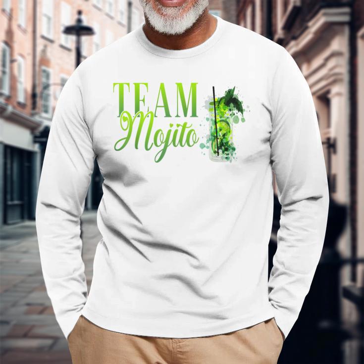 Team Mojito Junggesellinnenabschied Cocktail Für Barkeeper Langarmshirts Geschenke für alte Männer