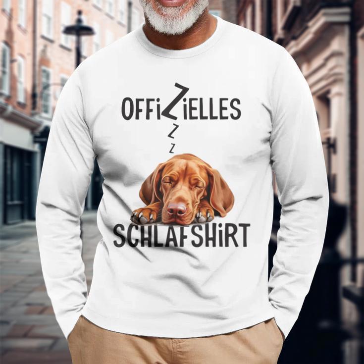 Vizsla Official Sleep With Dog Langarmshirts Geschenke für alte Männer