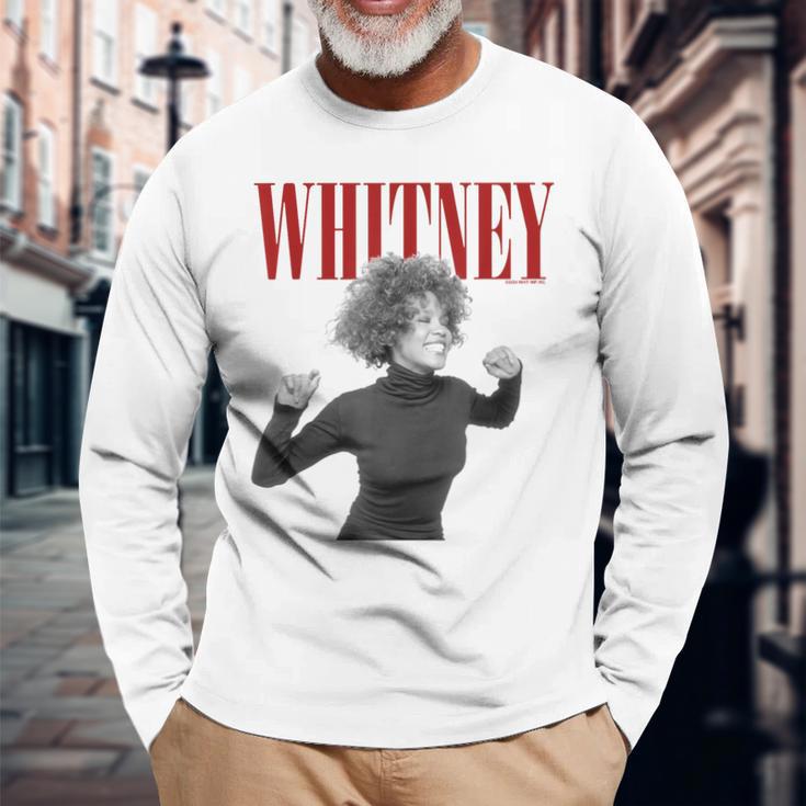 Whitney Houston Wanna Dance Gray Langarmshirts Geschenke für alte Männer