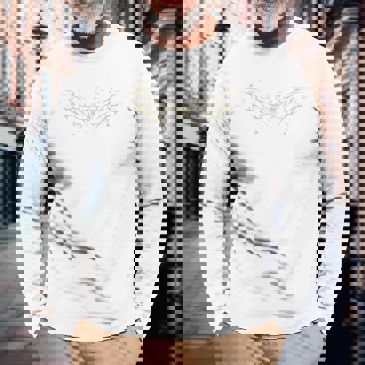 Y2k 90S Stars Tattoo Style Star Brown Langarmshirts Geschenke für alte Männer
