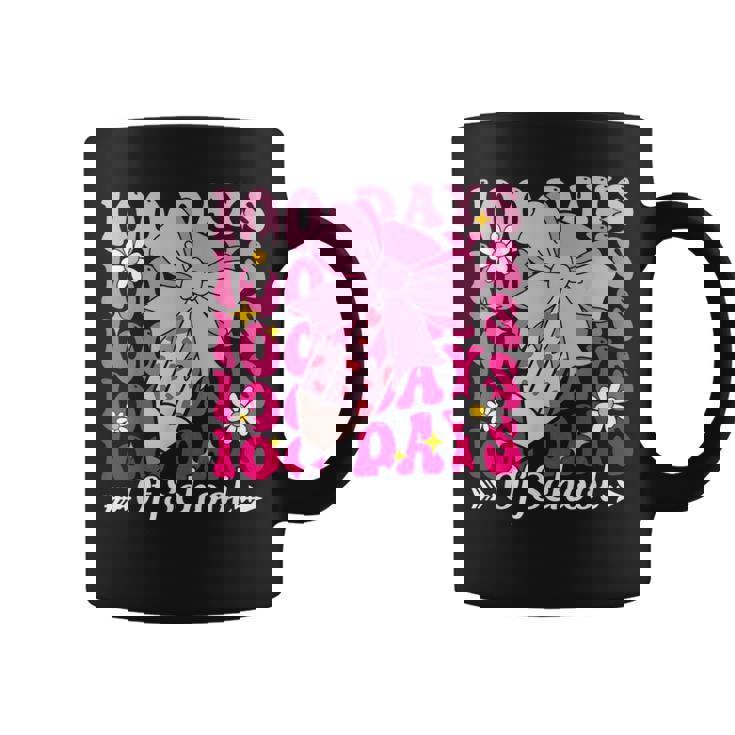 100 Days Of School Coquette Bow 100Th Day Of School Girls Coffee Mug