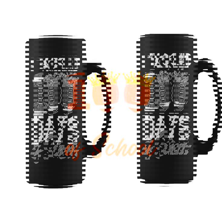100Th Day Of School Boys Football I Tackled 100 Days School Coffee Mug