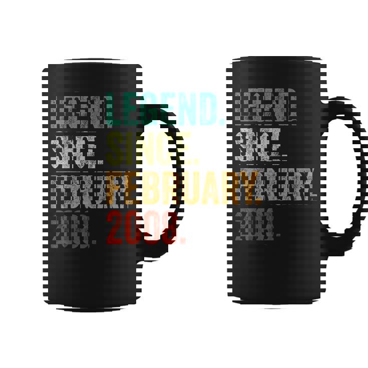 17 Years Old Legend Since February 2008 17Th Birthday Coffee Mug