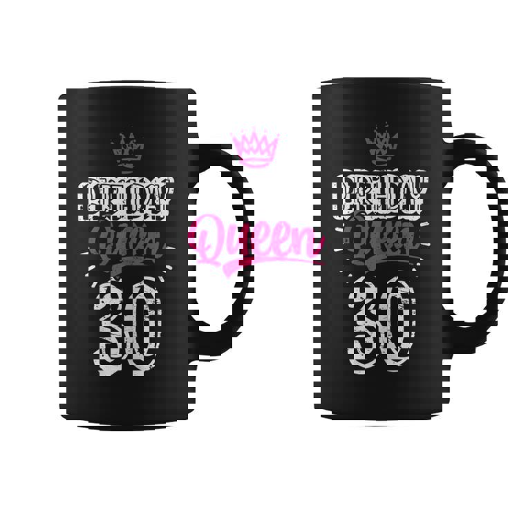 30Th Birthday Queen Happy Birthday Party Crown Taza de café