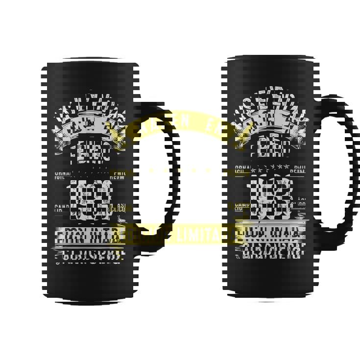 42 Años Cumpleaños Las Leyendas Nacen En Febrero De 1983 Taza de café