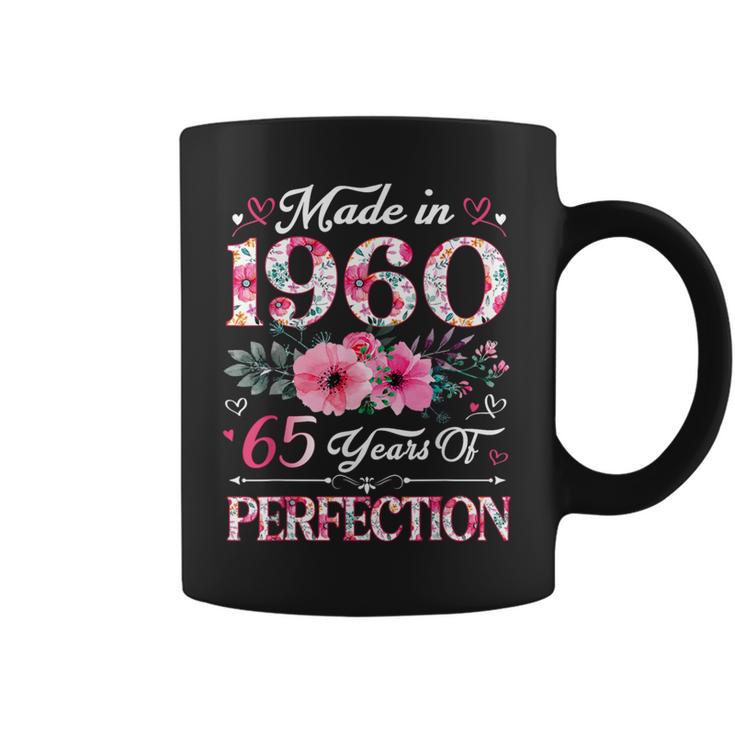 65 Year Old Made In 1960 Floral 65Th Birthday Women Coffee Mug - Seseable