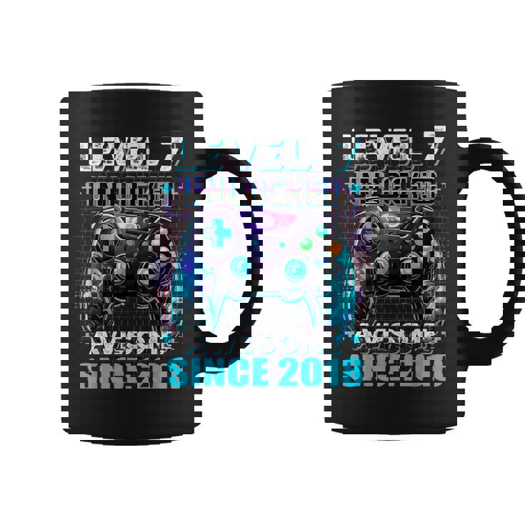7Th Birthday Boy Level 7 Gamer 7 Year Video Game Party Coffee Mug