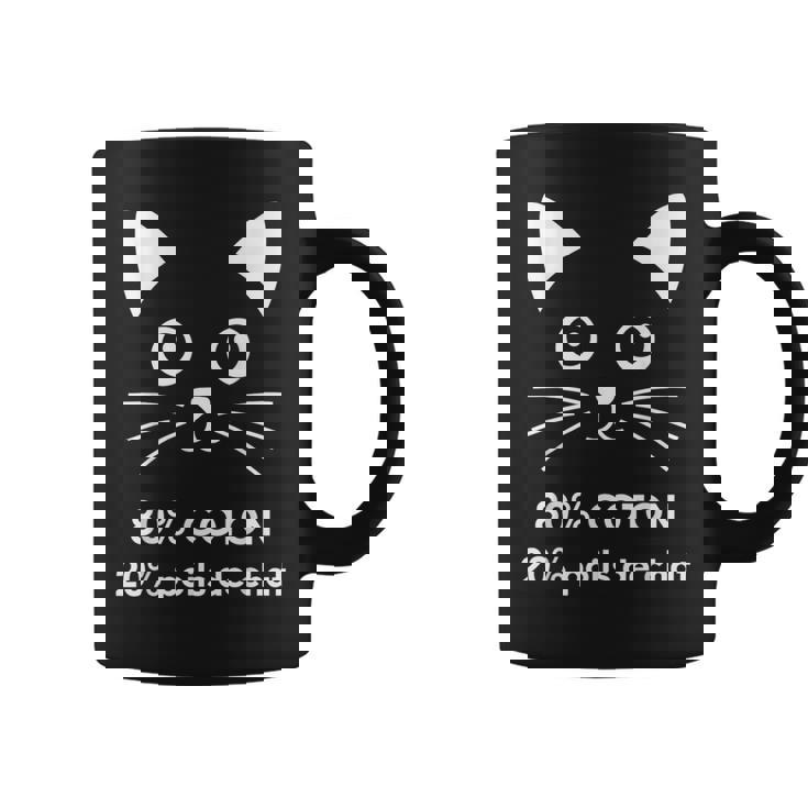 80 Coton 20 Poils De Chat Humour Tasse