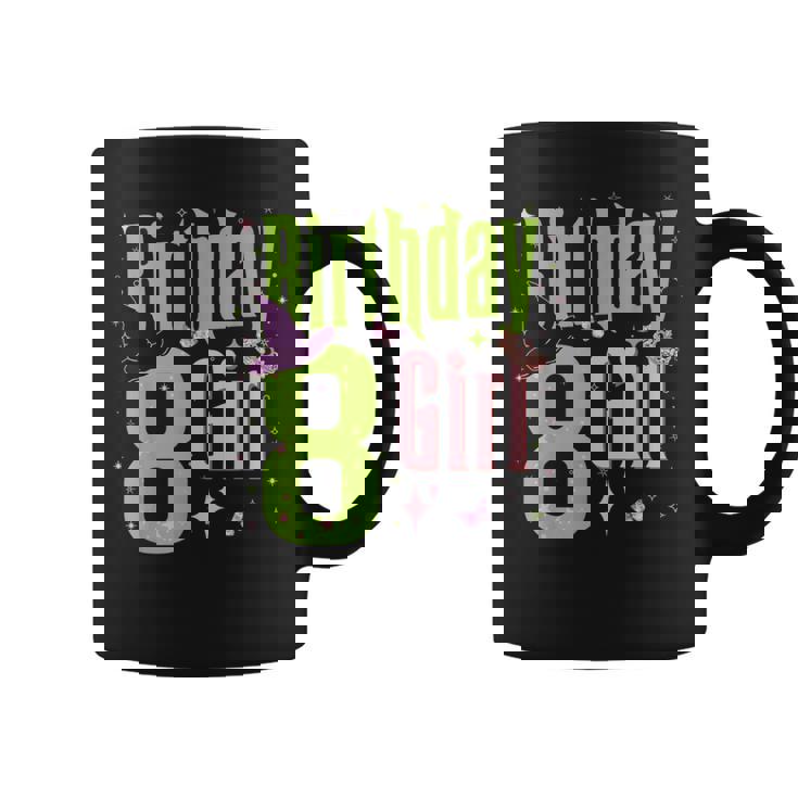 8Th Birthday Witch Pink And Green 8 Year Old Birthday Girl Coffee Mug
