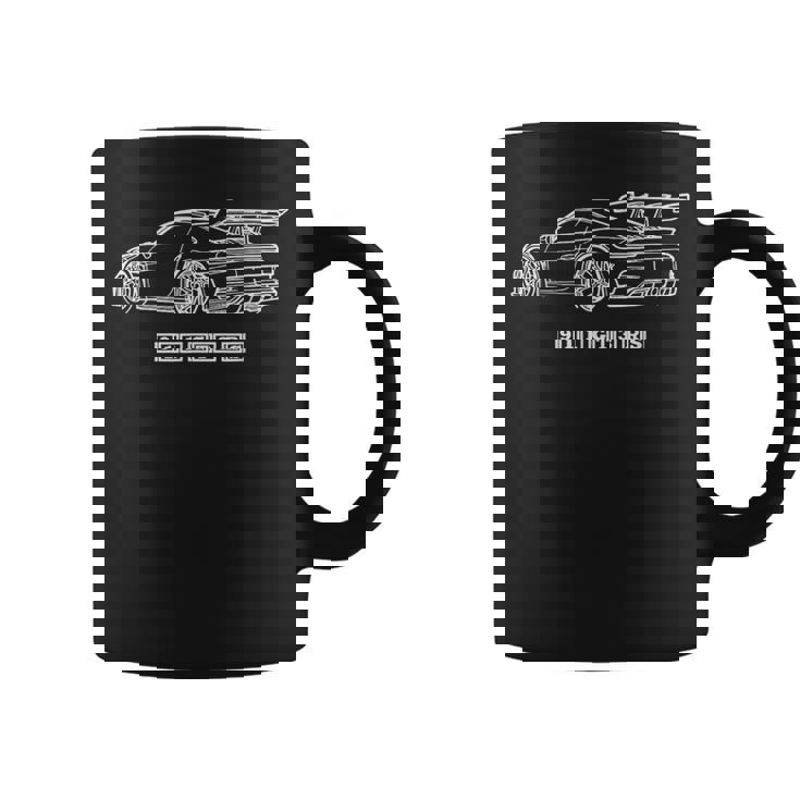 911 Gt3 Rs Silhouette Meme Coin Coche De Carreras Taza de café