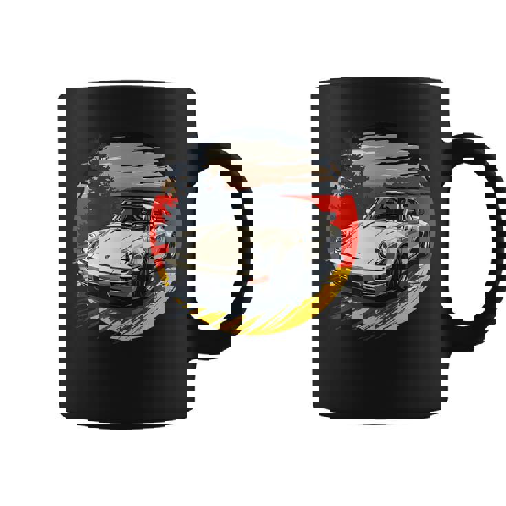 911 Retrointage 964 Turbo Coche Clásico Pista Automotriz Taza de café