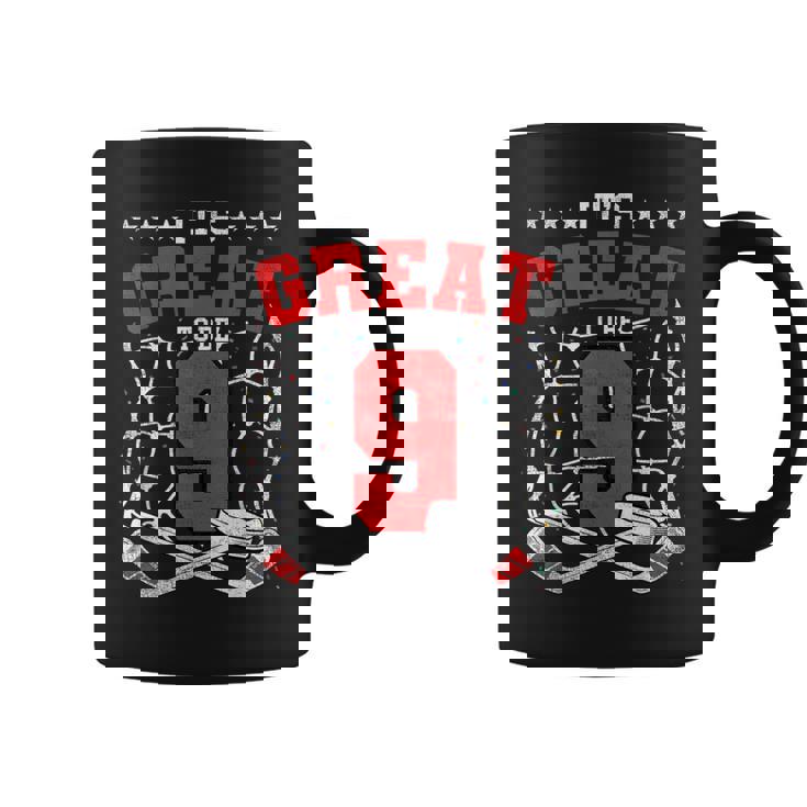 9Th Birthday Hockey Lovers It's Great To Be 9 Years Old Coffee Mug