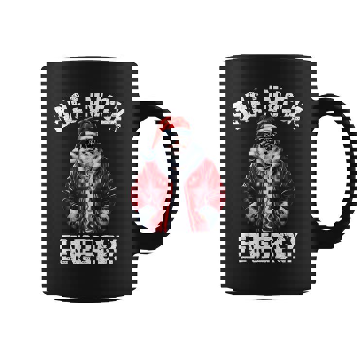 African American Santa Claus Christmas Big Nick Energy Graphic Print Coffee Mug