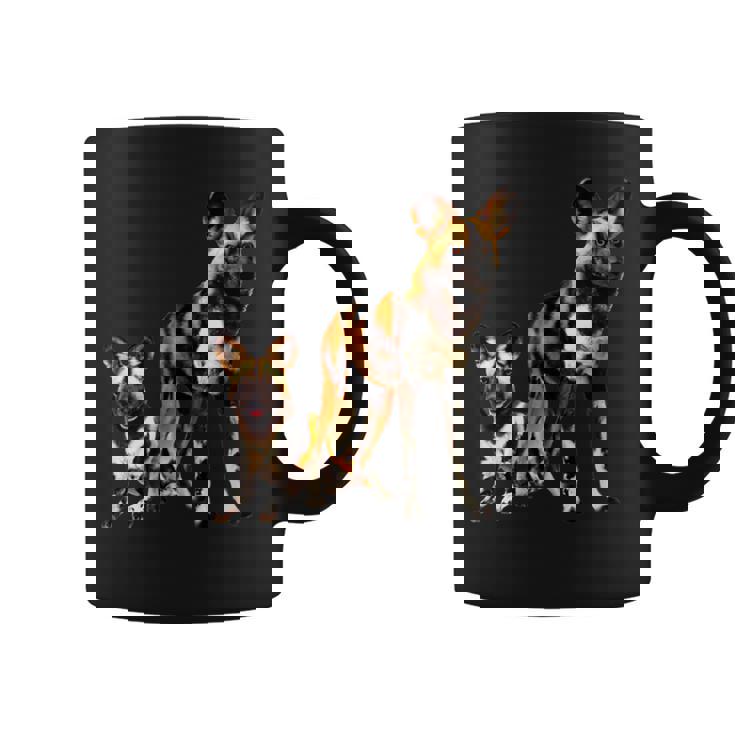 African Painted Dogs African Wild Dog Lovers Animal Graphic Print Coffee Mug