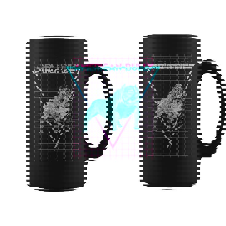 American Bully Estilo Retro Sintetizado American Bully Dog Taza de café