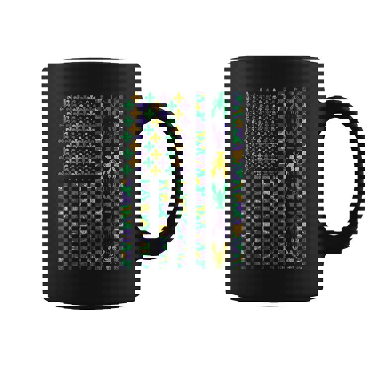 American Flag Mardi Gras Crawfish Carnival Coffee Mug