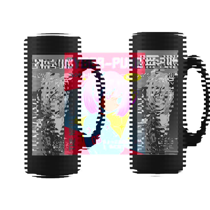 Anime Japonés Cyberpunk Cyberpunk Taza de café