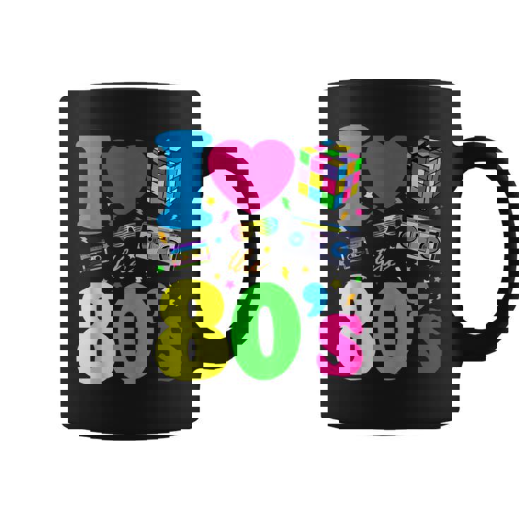 Años 80 I Love The 80S Intage Retro Sin Mangas Taza de café