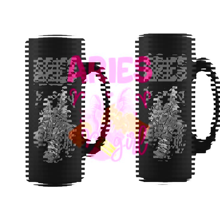 Aries Girl Birthday Queen Sneakers Zodiac Sign Coffee Mug