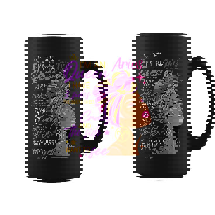 Aries Queen I Have 3 Sides Aries Zodiac Sign Birthday Coffee Mug