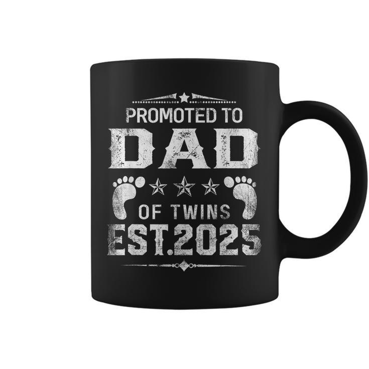 Ascendido A Papá De Gemelos 2025 Día Del Padre Nuevo Papá Taza de café