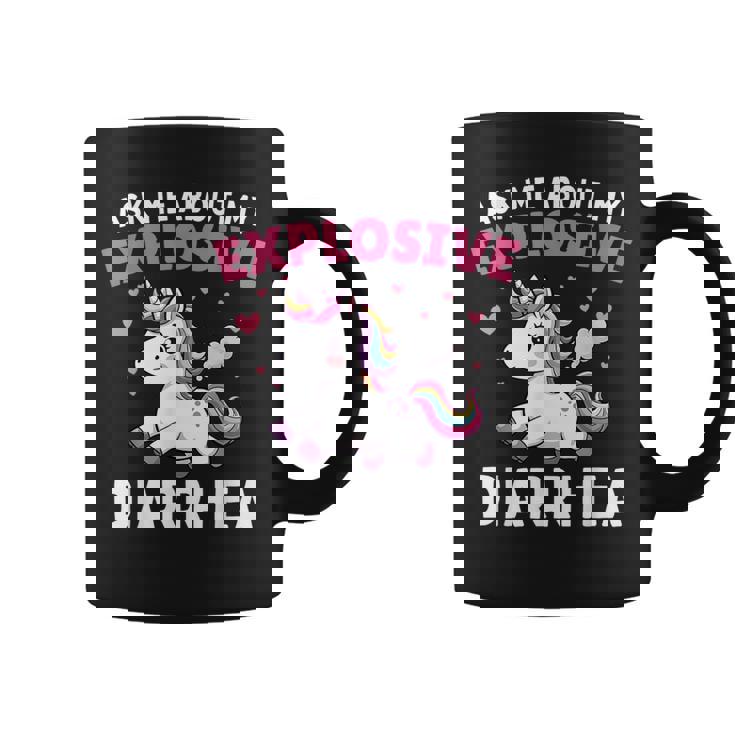 Ask Me About My Explosive Diarrhea Poop Meme Unicorn Coffee Mug