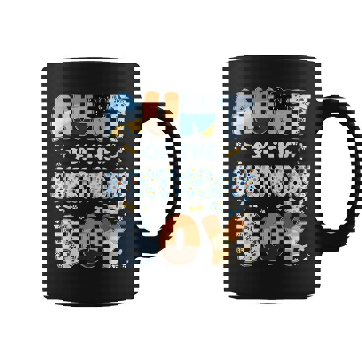 Aunt Of The Birthday Boy Dog Family Party Decorations Coffee Mug
