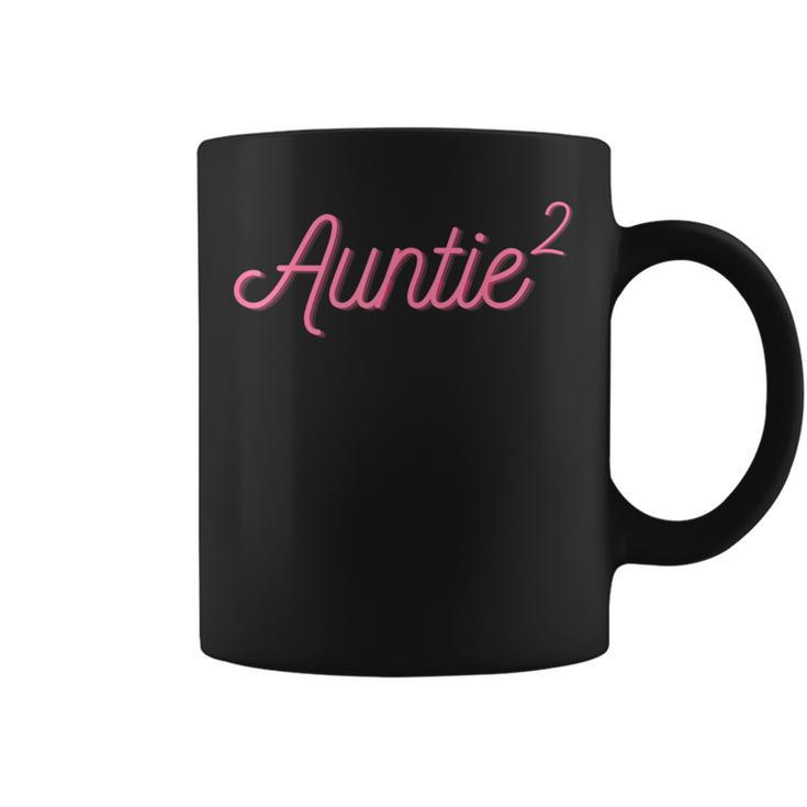 Auntie 2 Squared Aunt Of Two Twins Aunt Coffee Mug