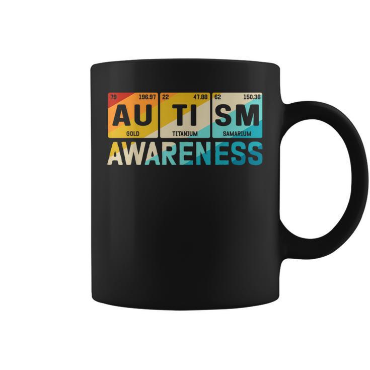 Autism Awareness Periodic Table Taza de café