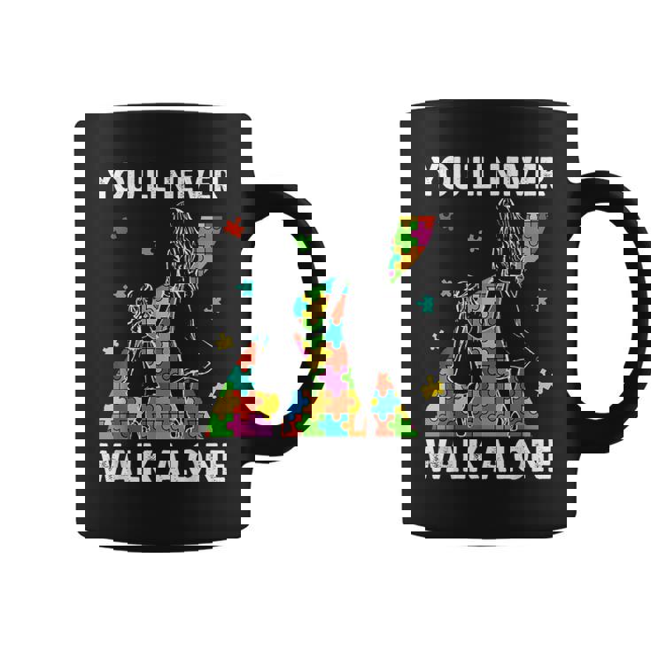 Autism Mom You Will Never Walk-Alone Support Autism Daughter Coffee Mug