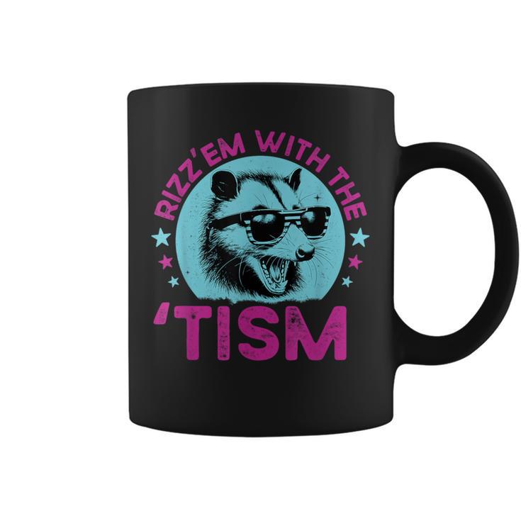 Autism Raccoon Joke Rizz Em With The Tism Meme Autism Graphic Print Coffee Mug
