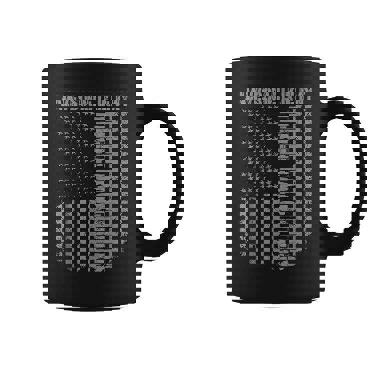 Awesome Like My Three Daughters Fathers Day Us American Flag Coffee Mug