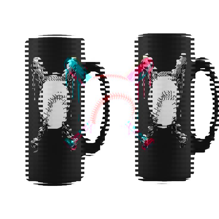 Baseball Bat Drip With Melting Ice Cream Drippy Pocket Graphic Print Coffee Mug